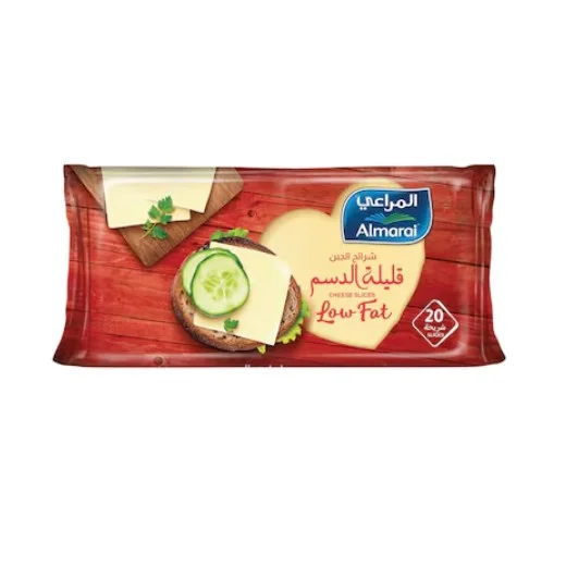 جبنة شرائح قليلة الدسم المراعي 20 قطعة