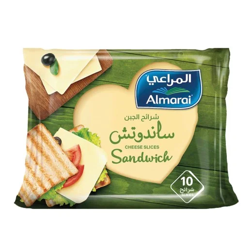 جبنة شرائح ساندويتش المراعي 10 قطع