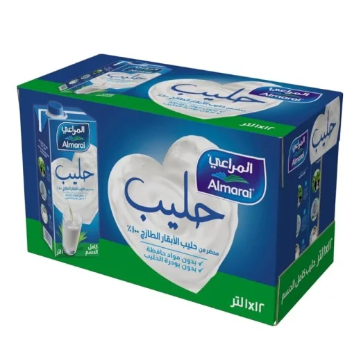 حليب المراعي طويل الأجل كامل الدسم 1 لتر