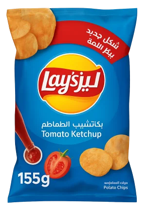 رقائق بطاطس ليز بالكاتشب 155 جم